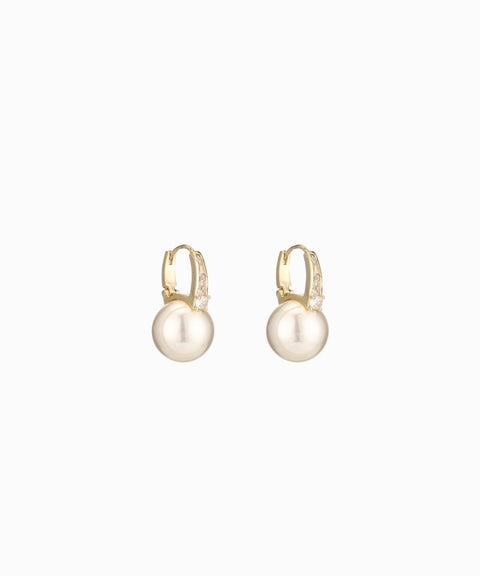 Aretes de noche con perla