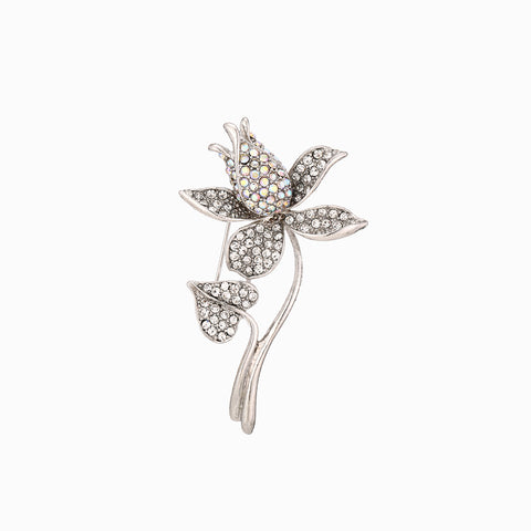PRENDEDOR FLOR CON BRILLOS