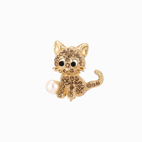 PRENDEDOR GATITO CON BRILLOS