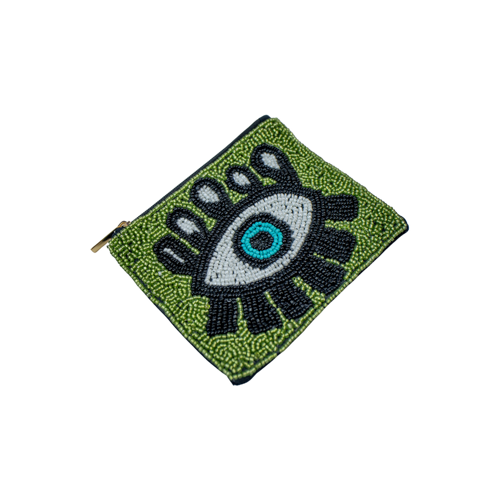 MONEDERO CHAQUIRA BORDADA OJO VERDE Etc tera Accesorios