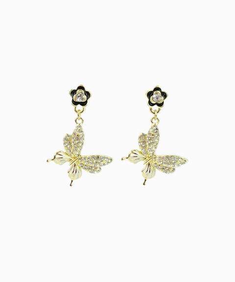 Aretes con mariposa