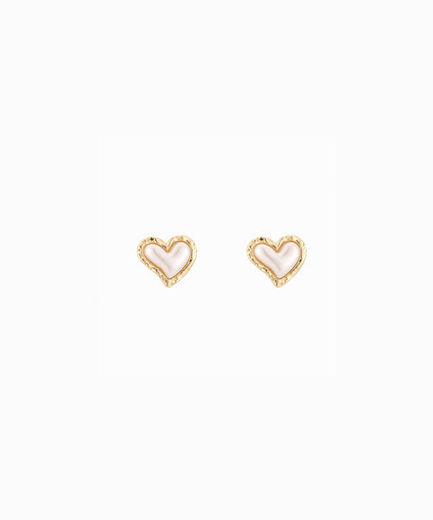 Aretes mini en forma de corazón