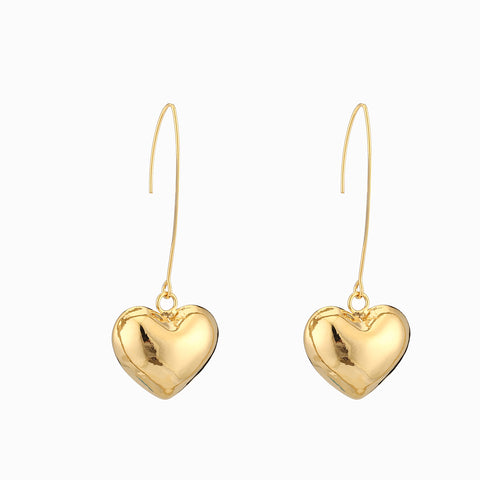 Aretes casuales corazón