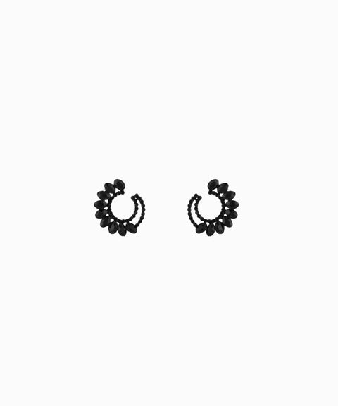 Aretes circulares de noche