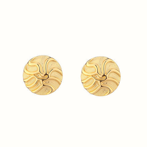 Aretes circulares con textura