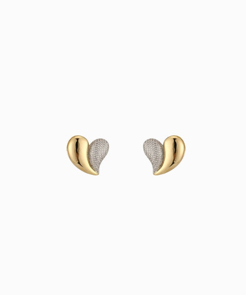 Aretes mixtmatch en forma de corazón