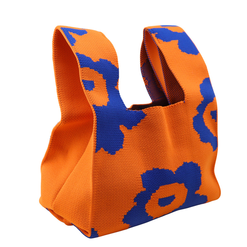 BOLSA CHICA BICOLOR NARANJA Y AZUL