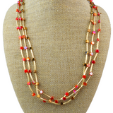 COLLAR EXTRA LARGO NARANJA