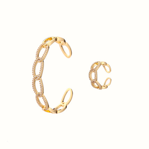 Juego de pulsera y anillo