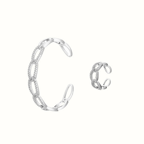 Juego de pulsera y anillo