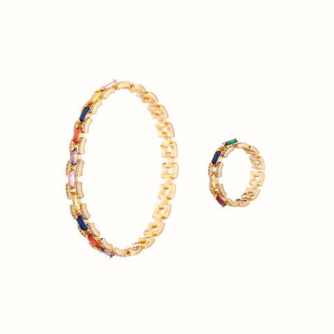 Juego de pulsera y anillo