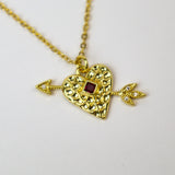 COLLAR CORAZÓN FLECHADO