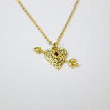 COLLAR CORAZÓN FLECHADO